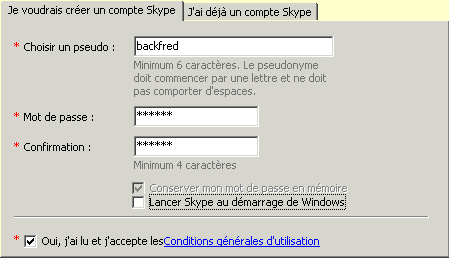 cration d'un compte skype