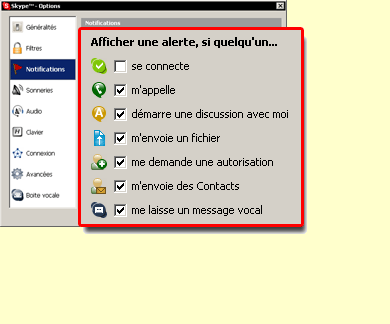 skype : Les sons
